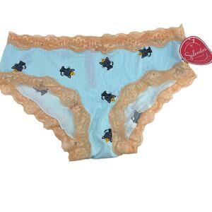 Splendies Scaredy Cat Halloween Soft Pumpkin Lace Trim Womens Size Small